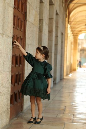 שמלת בל ירוקה קצרה